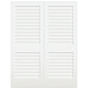 Plantation Louver Shaker Redi-Prime Solid Core Double Door