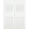 Half Louver Shaker Redi-Prime Solid Core Double Door