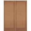 1-Panel Hemlock Fir Solid Wood Interior Double Door