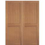 2-Panel Hemlock Fir Solid Core Interior Double Door