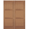 3-Panel Hemlock Fir Solid Core Interior Double Door