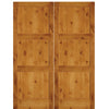 3-Panel Shaker Knotty Alder Solid Core Double Door