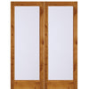 Full Lite Knotty Alder Solid Core Double Door