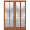 Hemlock Fir 10 Lite Interior Double Door with Ovolo Sticking and Clear Glass