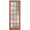 Hemlock Fir 18 Lite Interior Door with Ovolo Sticking and Clear Glass