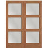 Hemlock Fir 3 Lite Shaker Style Interior Double Door