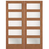 Hemlock Fir 5 Lite Shaker Style Interior Double Door
