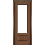 Port Collection Biscayne Mahogany 1 Lite Prehung HVHZ Impact Rated Door
