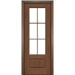 Port Collection Biscayne Mahogany 6 Lite Prehung HVHZ Impact Rated Door