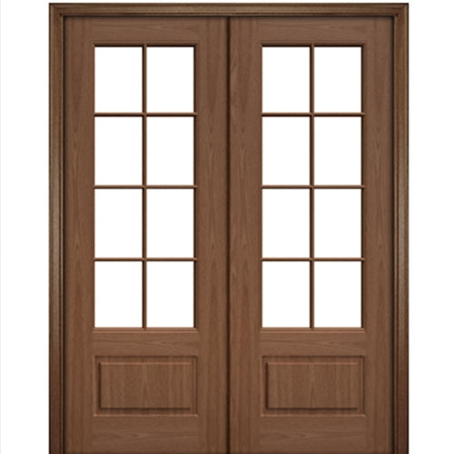 DSA Doors - Mahogany Wood Biscayne 4 Lite E-01 Impact Rated-2