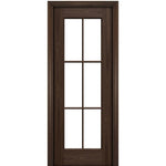 Port Collection Naples Mahogany 6 Lite Prehung HVHZ Impact Rated Door