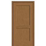 2 Panel Fiberglass Fir Grain Shaker Entry Door