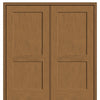 2 Panel Fiberglass Fir Grain Shaker Style Double Door