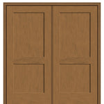 2 Panel Fiberglass Fir Grain Shaker Style Double Door