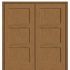 3 Panel Fiberglass Fir Grain Shaker Style Double Door