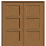 3 Panel Fiberglass Fir Grain Shaker Style Double Door