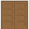 4 Panel Fiberglass Fir Grain Shaker Style Double Door