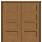 4 Panel Fiberglass Fir Grain Shaker Style Double Door