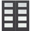 4 Lite Mahogany Continental Double Door