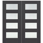 4 Lite Mahogany Continental Double Door