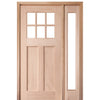 9322CRFT-MAH-6/8-1-1-FL | 36" X 80" 6 Lite 2 Panel Craftsman Style Entry Door With Full Lite Sidelite and True Divided Lite (TDL) Clear Low Insulated Clear Glass