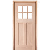9322CRFT-MAH-6/8-1 | 80" Tall 6 Lite 2 Panel Mahogany Craftsman Style Door With True Divided Lite (TDL) Clear Low E Insulated Glass