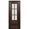 Breezeport TDL 6LT E-01L | 8'0" Tall Breezeport 6-Lite TDL Mahogany Entry Door with Built-in Screen and Operable Window Attached on the Left