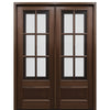 Breezeport TDL 6LT E-04 | 8'0" Tall 6-Lite TDL Mahogany Double Entry Door with Built-in Screens and Operable Windows