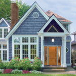 CCA1133 | 3 Panel Fiberglass Fir Grain Shaker Entry Door