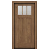 CCA230 | 3 Lite Craftsman Style Fir Grain Fiberglass Door