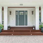 CCA240 | 4 Lite Craftsman Style Fir Grain Fiberglass Door
