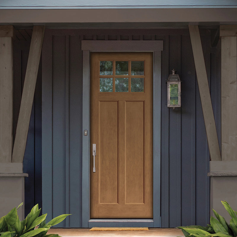 CCA260 | 6 Lite Craftsman Style Fir Grain Fiberglass Door