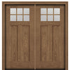 CCA260-2 | 6 Lite Craftsman Style Fir Grain Fiberglass Double Door