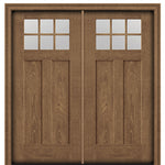 CCA260-2 | 6 Lite Craftsman Style Fir Grain Fiberglass Double Door