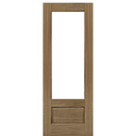 GlassCraft 3/4 Lite 80-1  | 96" Tall 3/4 Lite Panel Bottom Mahogany Exterior Single Door