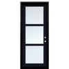 Metro Modern 3LT 8-0 1D | 3 Lite Modern Iron Door