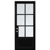 Midtown Modern 3/4 6LT 8-0 1D | 6 Lite Modern Iron Door