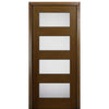 NT - CON4L | 4-Lite Mahogany Contemporary Modern Entry Door