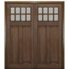 NT - CR005 | 8-Lite Craftsman Style Mahogany Double Entry Door