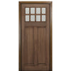 NT - CR005 | 8-Lite Craftsman Style Mahogany Single Entry Door