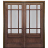 NT - CR007 | 9-Lite Craftsman Praire-Style Mahogany Double Entry Door