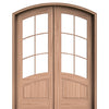 Rio Aberdeen Arch Top TDL 6LT 8/0 E-17  | Rio 96" Tall Arch Top 6-Lite Rio Aberdeen TDL Mahogany Wood Double Doors