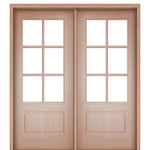 Rio Alexandria TDL 6LT 6/8 E-04 | Rio 6-Lite Mahogany Pre-Hung Double Doors