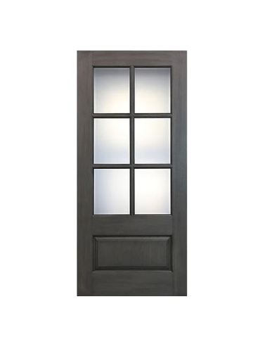 TDL 6-Lite-1 Panel-FG NRM-1 | 36" x 80" 6-Lite 1-Panel True Divided Lite (TDL) Fiberglass Entry Door