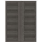 Rails Smooth FG-2 | Fiberglass Entry Double Door with Modern Rail Design