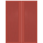Slats Smooth FG-2 | Fiberglass Entry Double Door with Modern Slat Design