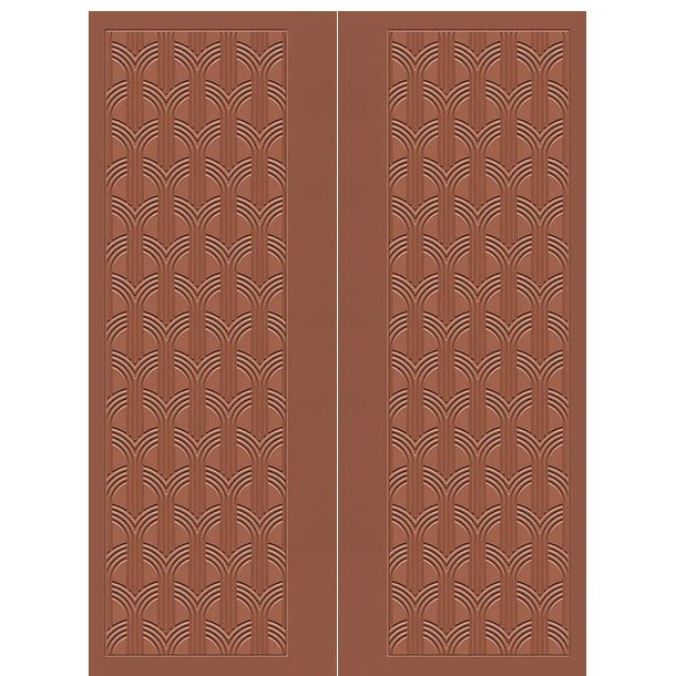 Trellis Smooth FG-2 | Fiberglass Entry Double Door with Modern Trellis Pattern Design