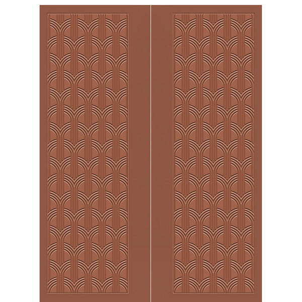 Trellis Smooth FG-2 | Fiberglass Entry Double Door with Modern Trellis Pattern Design