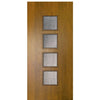 Venice 68 | 80" tall modern Mahogany exterior door with 4 Lites