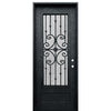 Villa 3/4 Iron Door | Villa 3/4 Lite Iron Door with Decorative Scrollwork 8-0 1D